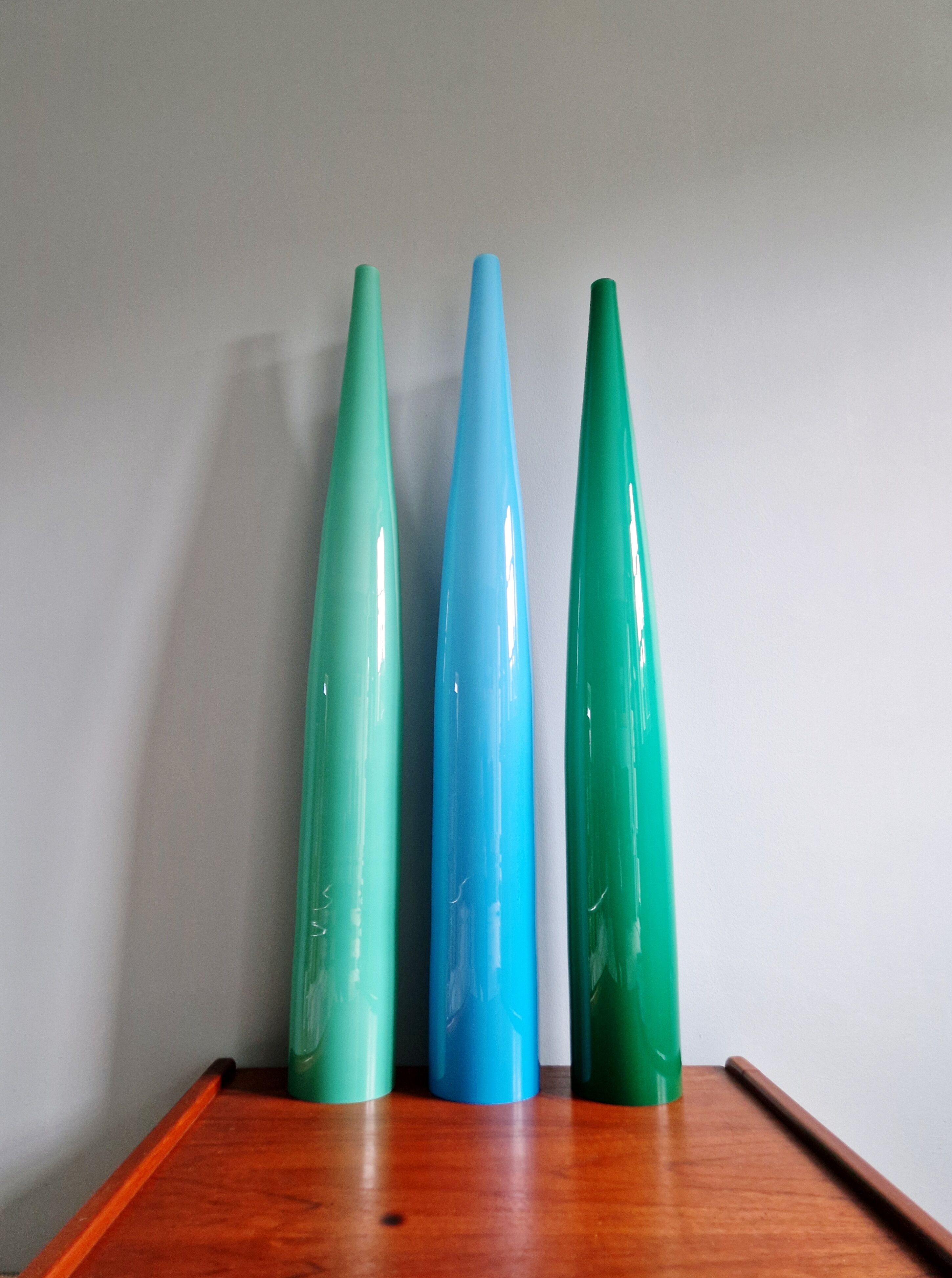 XXL Murano glass suspension trio, Alessandro Pianon, Vistosi, 1960