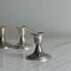 4 vintage metal candle holders