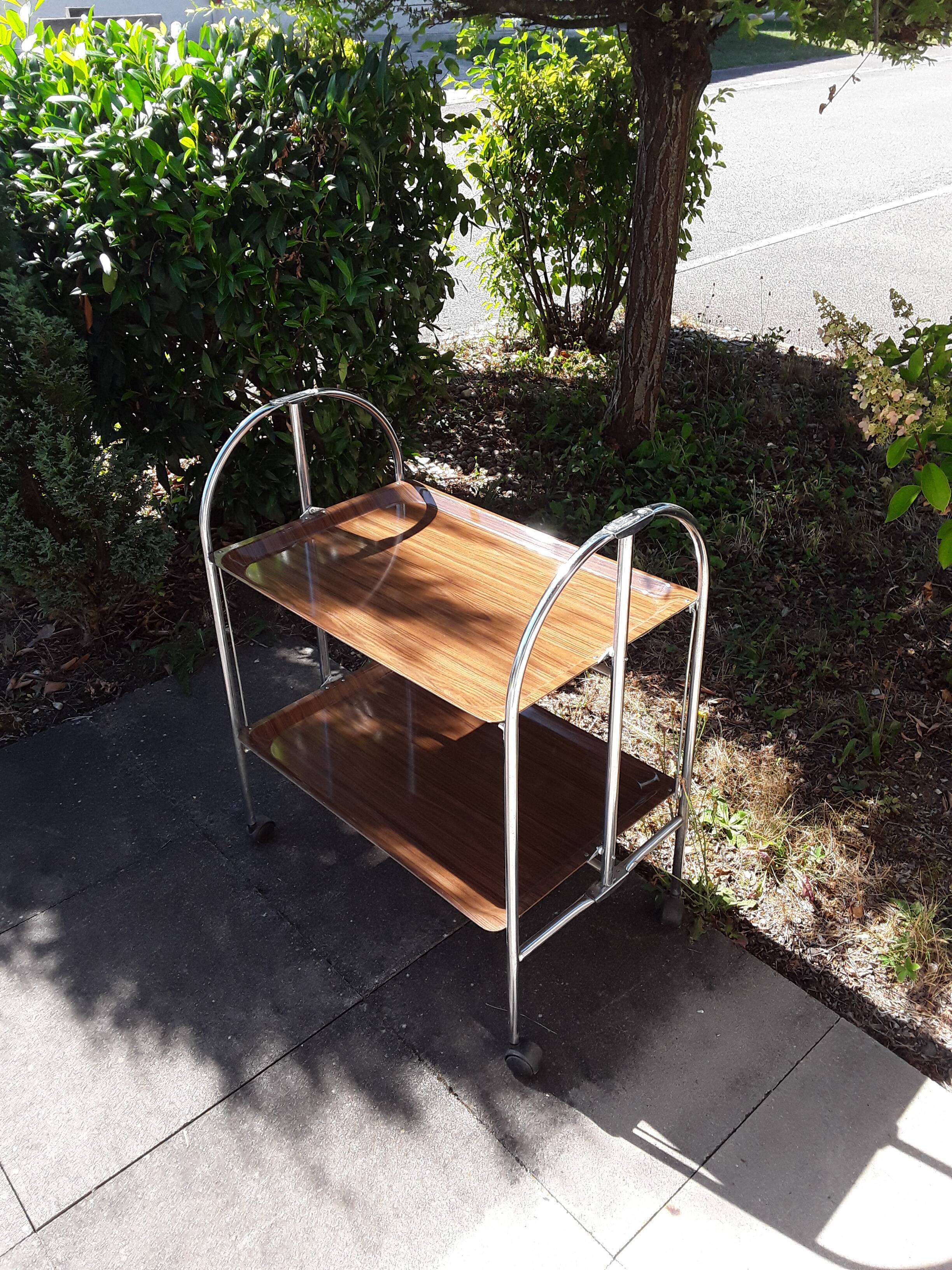 Vintage wheeled serving table