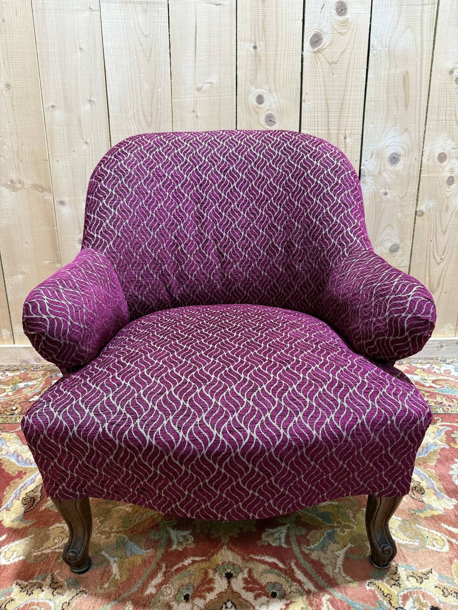 Fauteuil Crapaud de style Napoléon III
