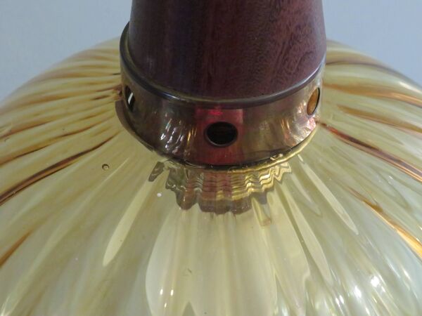 Suspension, scandinave des années 1970, teck et verre