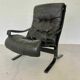 Vintage Mid Century Ingmar Relling Leather Lounge Chair