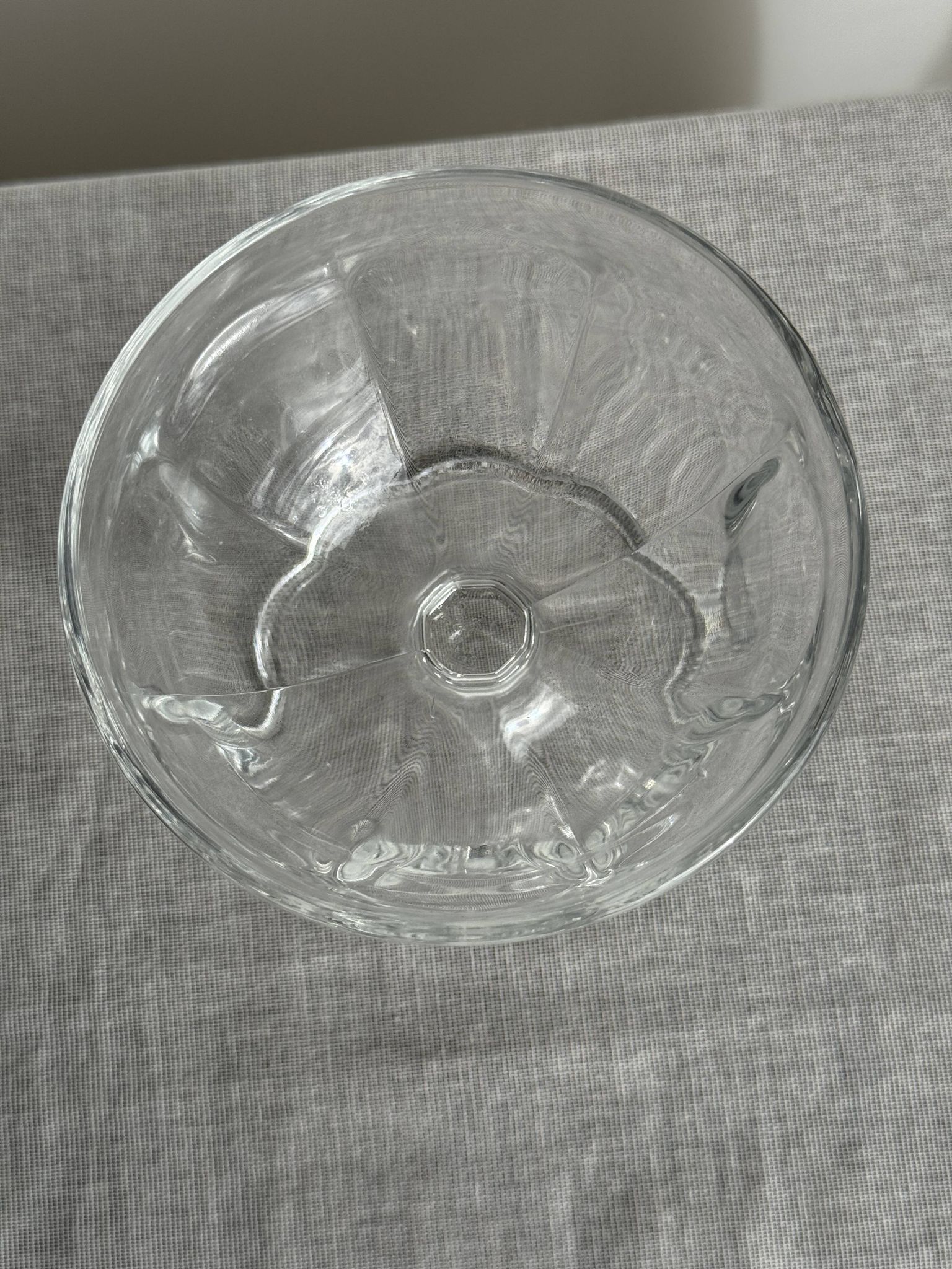 Set of 10 small vintage glass ice cream bowls.