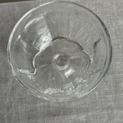 Set of 10 small vintage glass ice cream bowls.