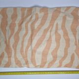 Linen cushion cover, beige and orange zebra pattern, 57 x 37 cm, Chhatwal & Jonsson