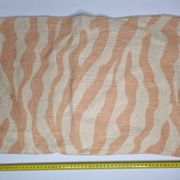 Linen cushion cover, beige and orange zebra pattern, 57 x 37 cm, Chhatwal & Jonsson