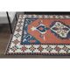 1970s Vintage Turkish Handmade Wool & Cotton Orange Area Rug 178x236