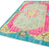 Handwoven Overdyed Oriental 1970s 190 cm x 302 cm Multicolor Carpet