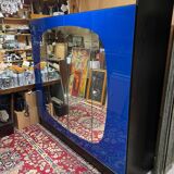 Vintage blue mirror wardrobe from the 70s.