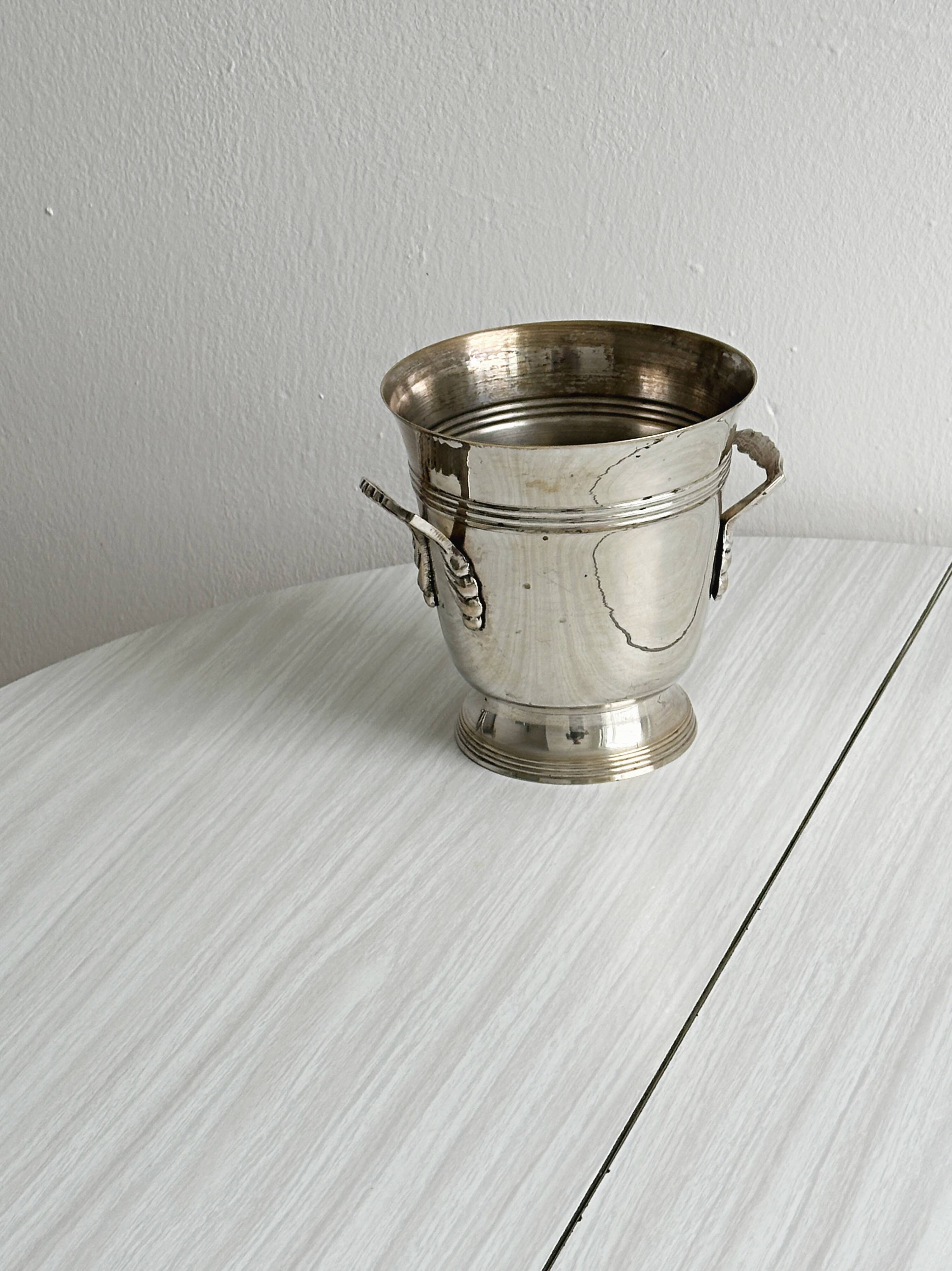 Small silver-plated ice bucket