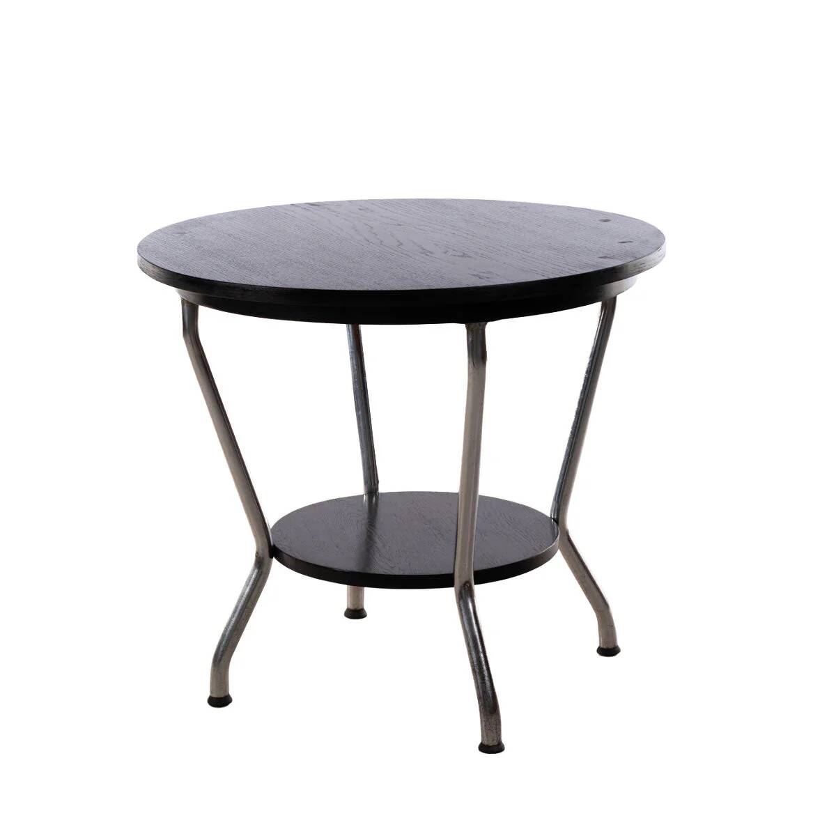 1930s Bauhaus Side Table, Chrome-Plated Steel Tube