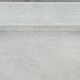 Antique walnut and white marble bathroom cabinet
