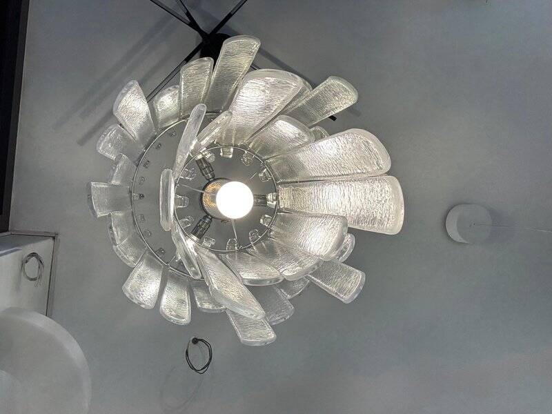 Murano Glass Waterfall Chandelier by Carlo Nason for Mazzega, 1970s