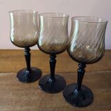 Set of 3 amber glasses