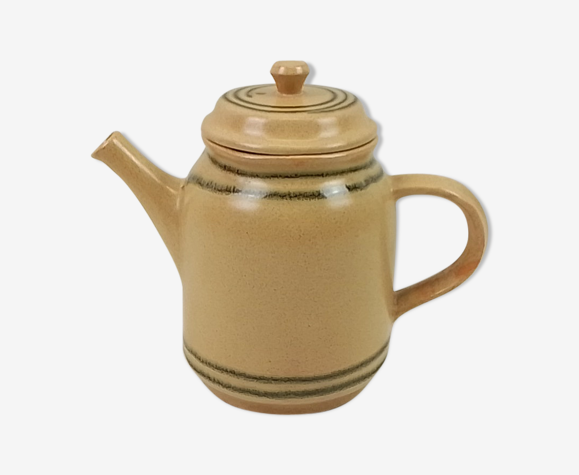 Théière brune atelier d’art de Lorraine Sarreguemines France – 20 cm