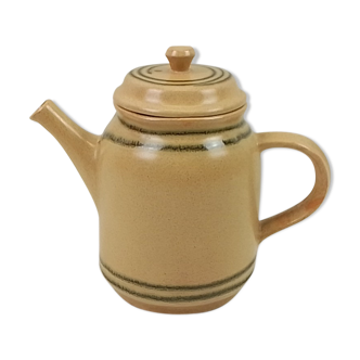 Brown teapot - Lorraine Art Workshop - Sarreguemines France - 20 cm