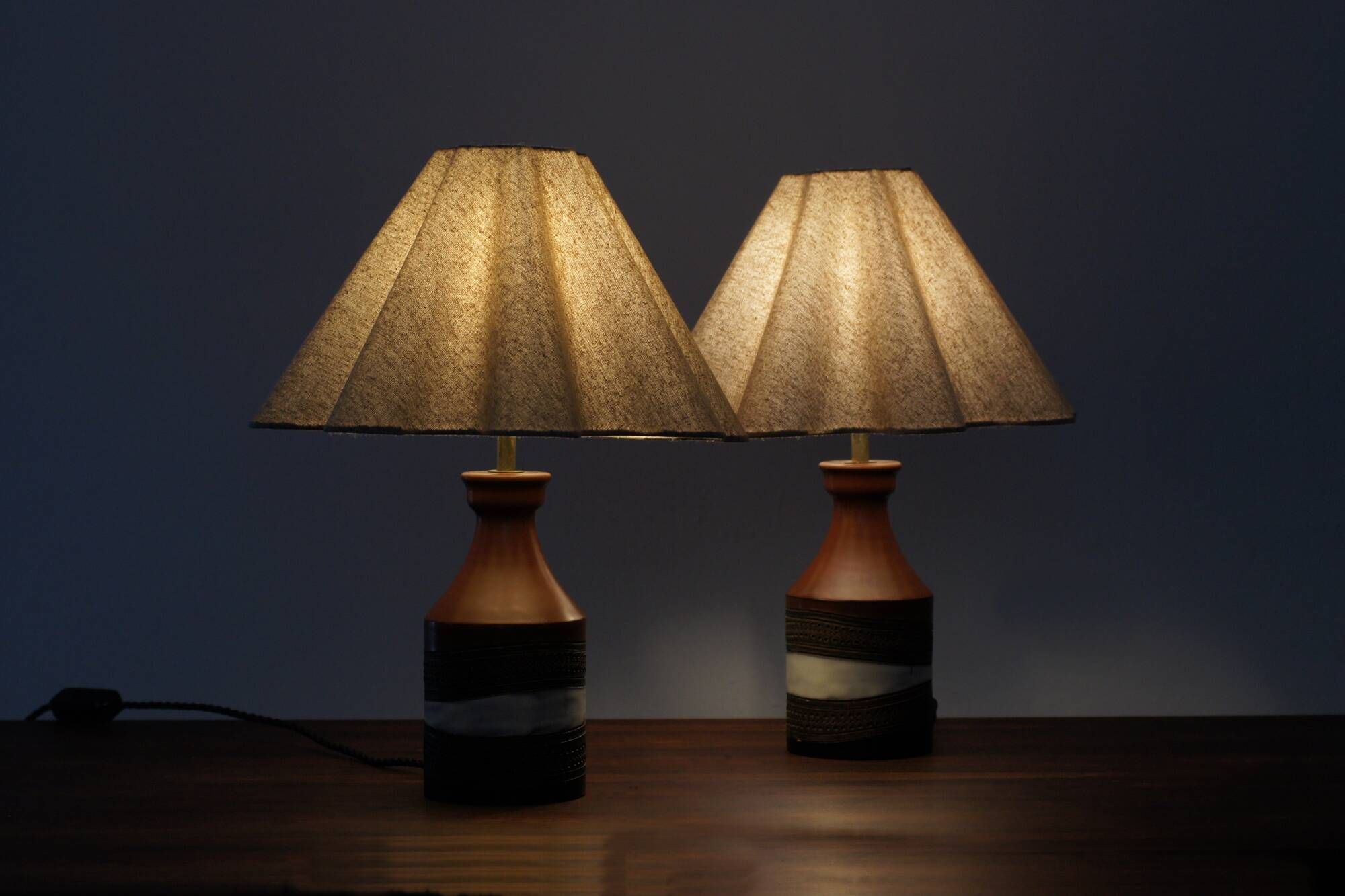 Ceramic Table Lamps from Bitossi Ceramiche, Italy, 1960s, Set of 2