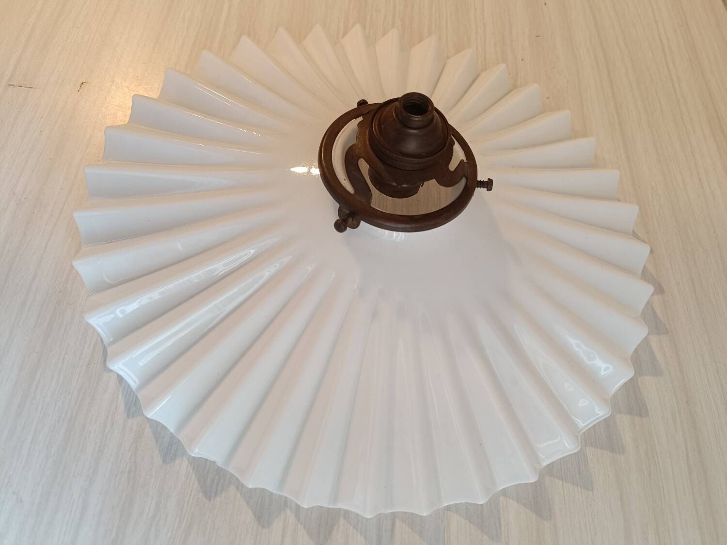 Opaline glass pendant light