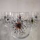 Service de 6 verres à eau vintage décor fait main
