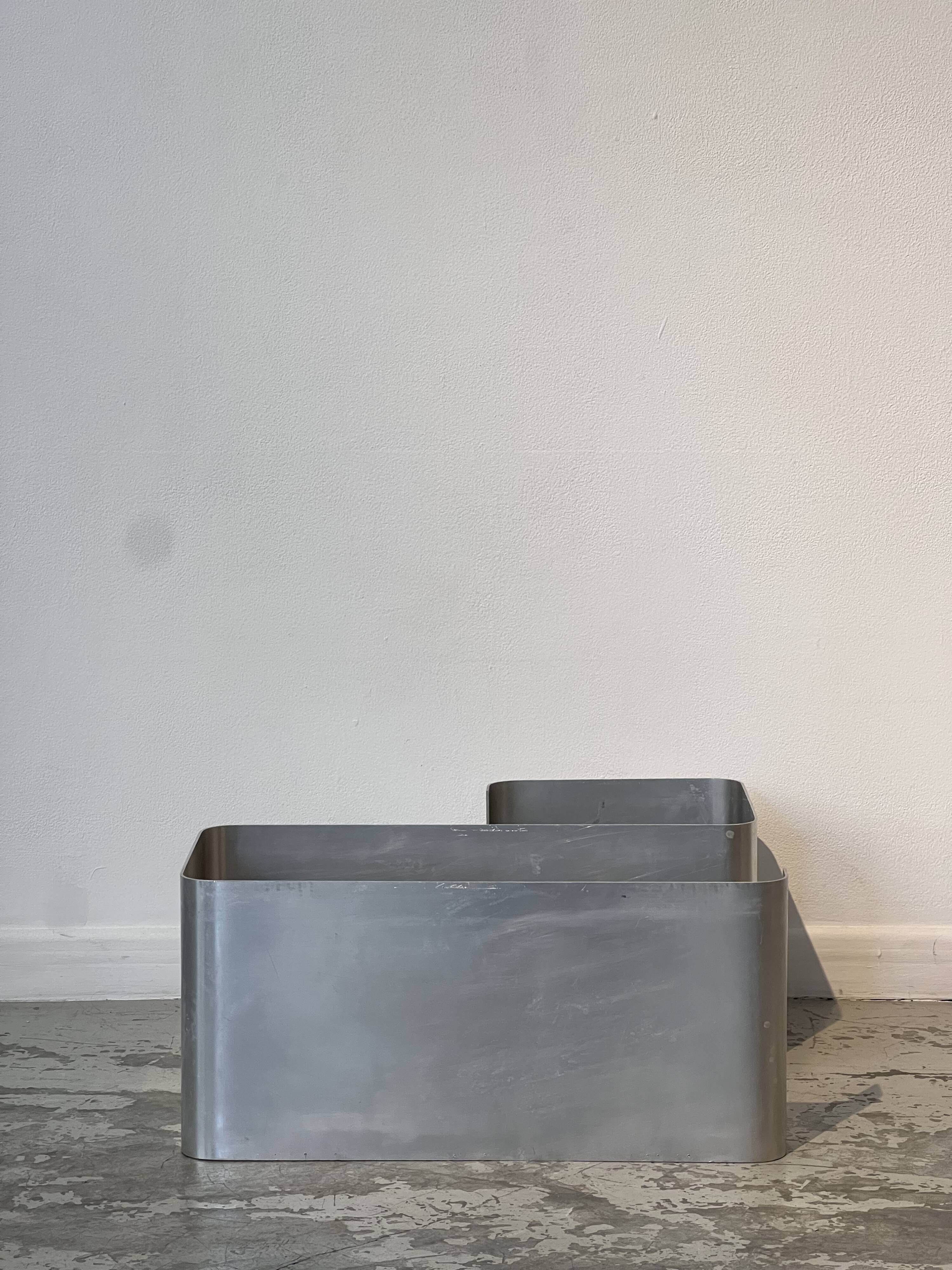 Ensemble d'étagères murales ZigZag par Joëlle Ferlande & François Monnet pour Kappa Uginox années 1970