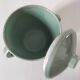 Covered sugar bowl in celadon ceramic – modernist lines