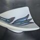 CAPRON - Small Trilobed Cup with Blue Tulip Decor M13
