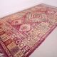 Tapis marocain vintage violet 230 x 402 cm - Tapis en laine berbère ancien fait à la main