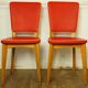 Pair of chairs "Zazou" skai red 1960
