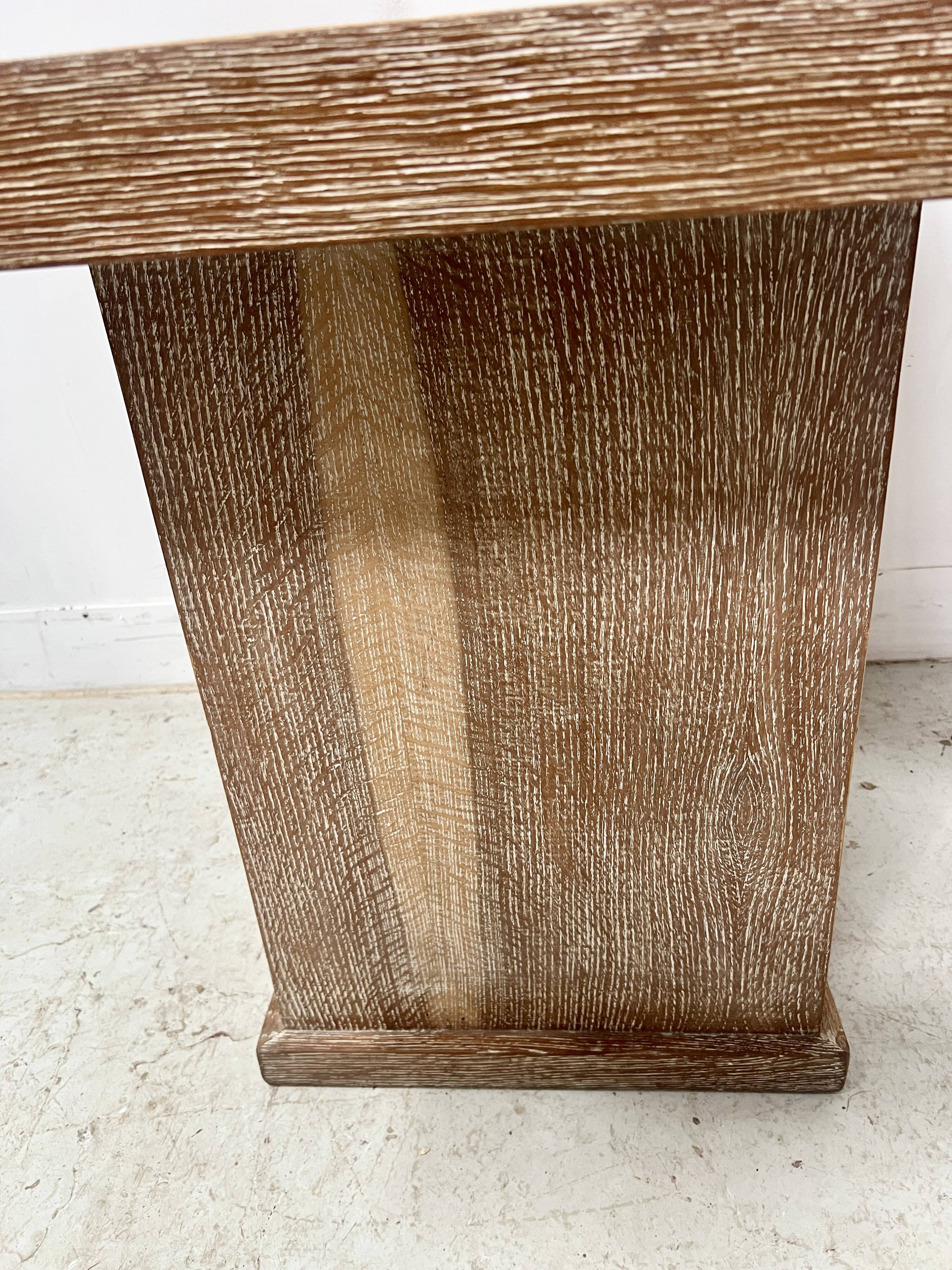 Art Deco coffee table in limed oak, 20th century