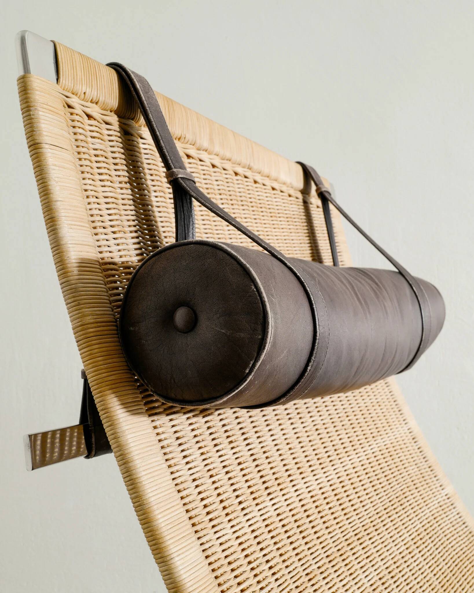 Vintage Danish Poul Kjærholm "PK-24" Chaise Lounge Chair in Rattan, 1960s