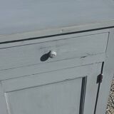 Parisian sideboard in oak and walnut 2 doors 2 drawers from the 20s