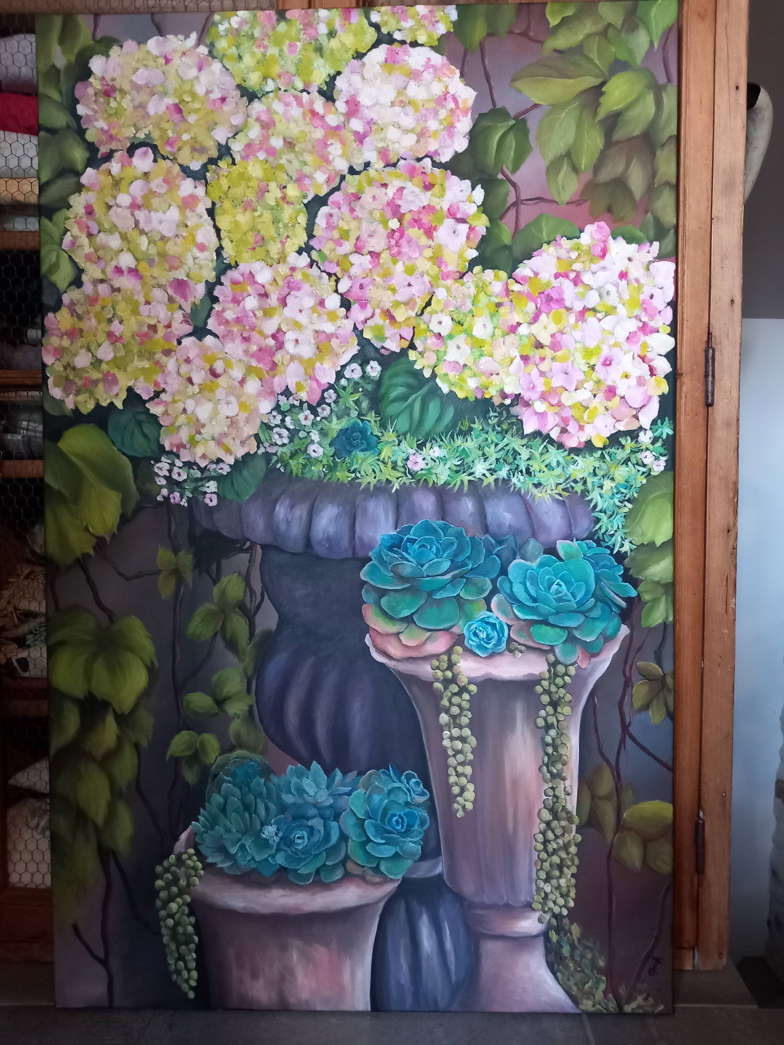 Painting on cotton canvas frame 116 cm / 73 cm