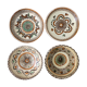 Set of 4 cups or Horezu pottery, signed