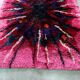 Abstract Scandinavian  Hand-Knotted High Pile Rya Rug Carpet, Sweden, 1960s
