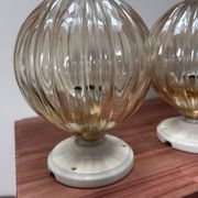 Pair of vintage globe wall lights