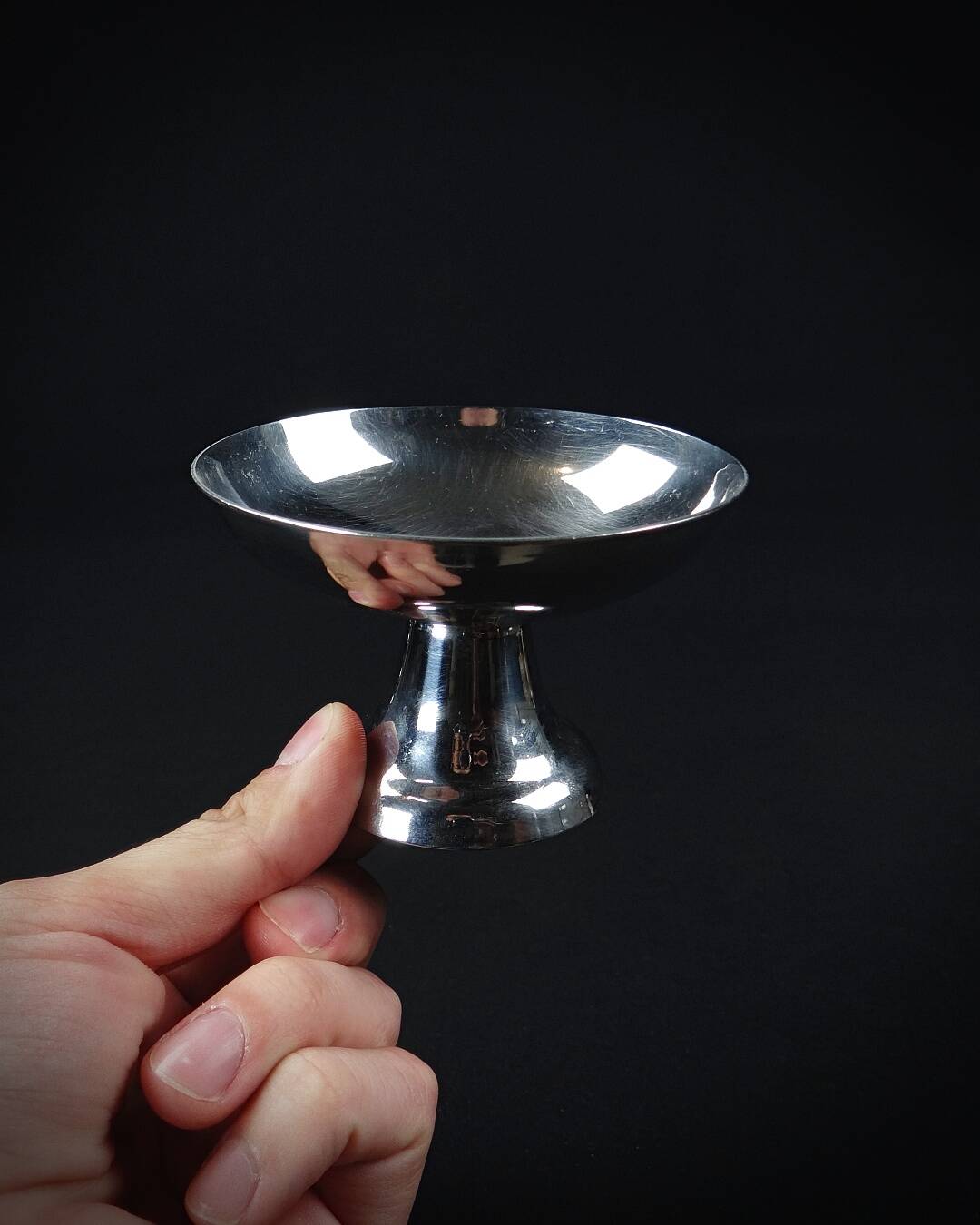 6 stainless steel ice cream bowls on foot stainless steel dessert service