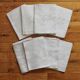 8 antique napkins in monogrammed and damask white linen