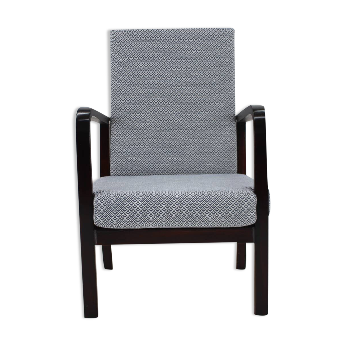 1940s Restored Beech Adjustable Armchair ,Czechoslovakia