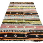 Oushak Kilim Runner en laine vintage