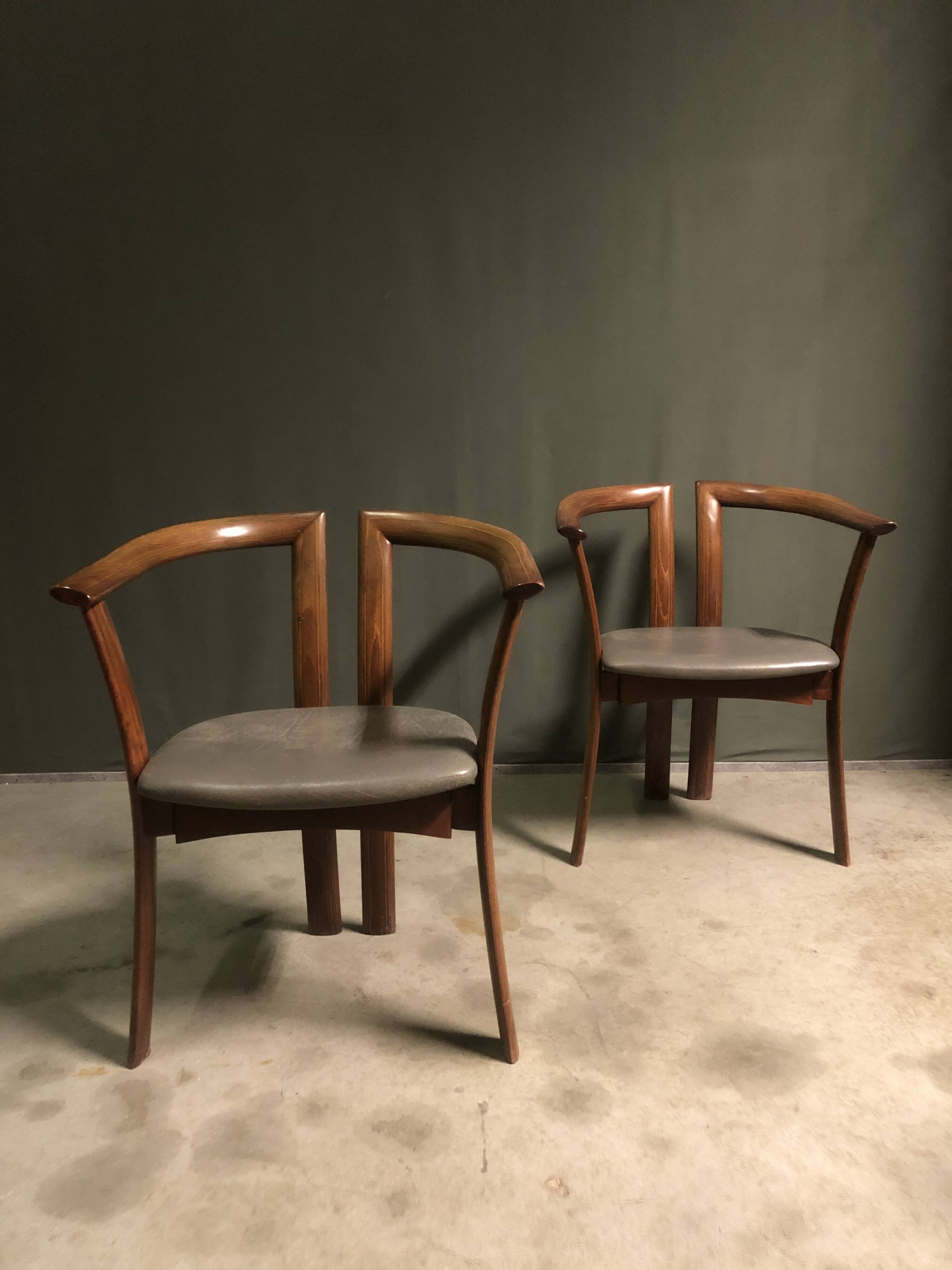 Rare PAIR OF DANISH ARMCHAIRS FOR SCHOU ANDERSEN