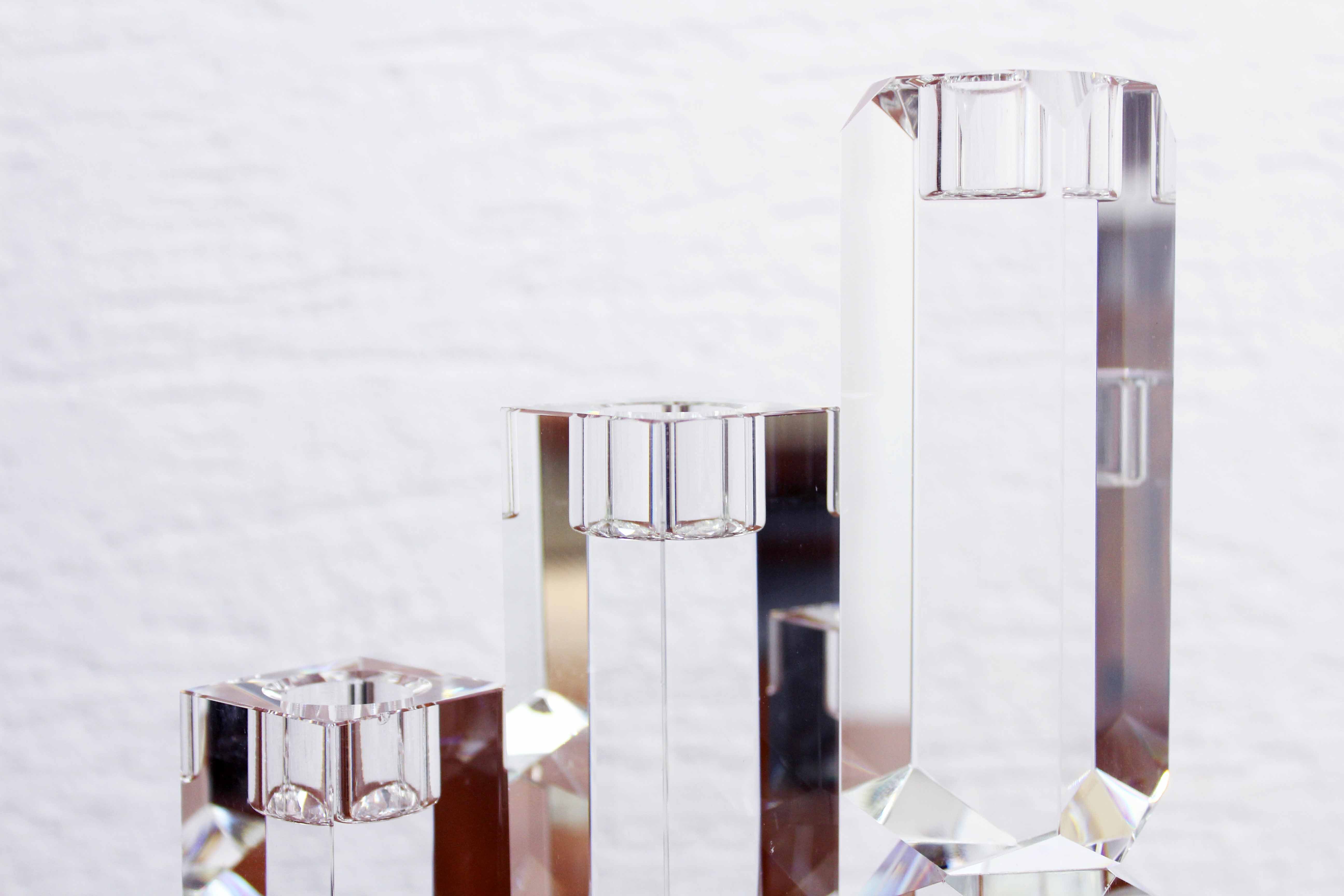 Set of 3 Oleg Cassini candlesticks