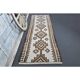 Tapis couloir vintage en laine et coton turc noué à la main blanc 90x307