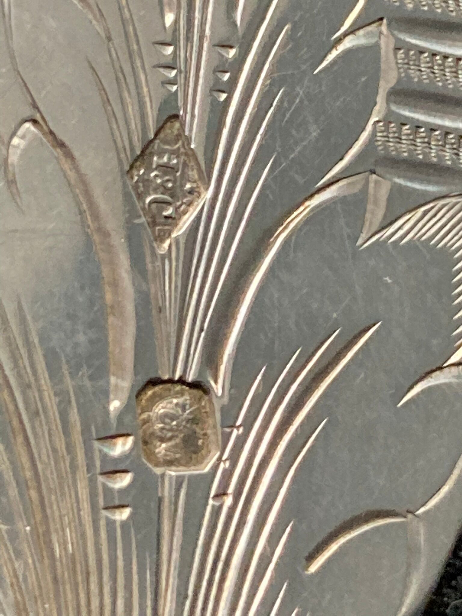 Two-piece silver ice cream service from the early 20th century