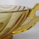 Molded glass fruit bowl art deco style amber