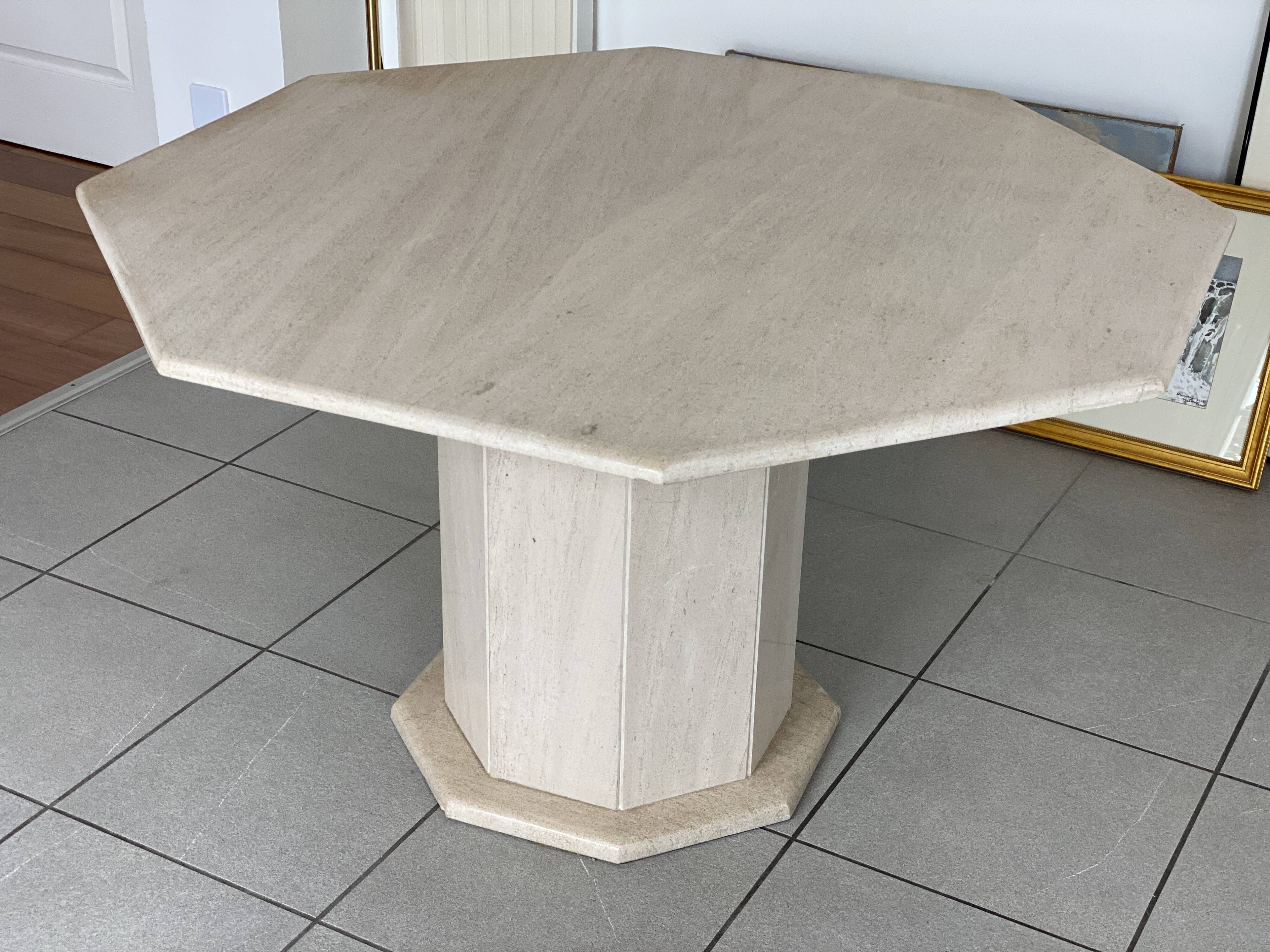 Table en travertin vintage