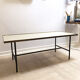 Modernist glass and brass coffee table, 1960