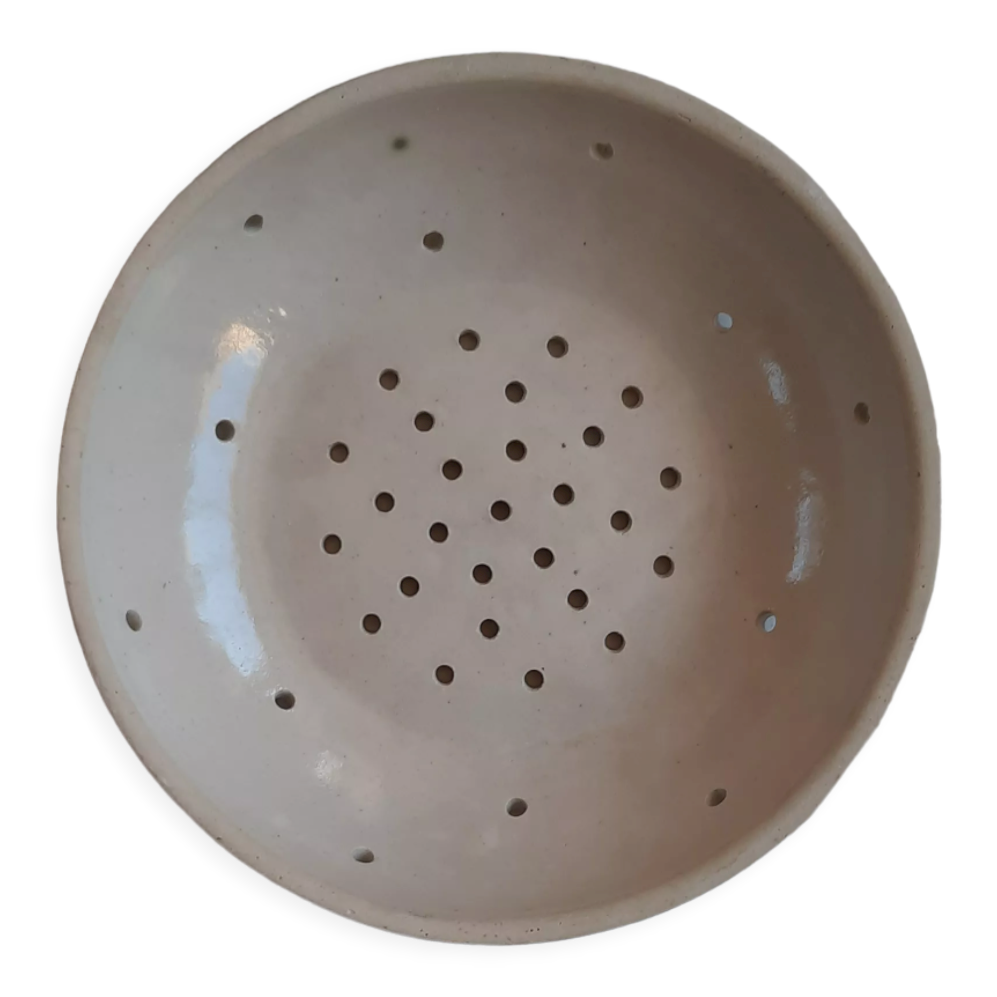 Flat drainer in beige glazed sandstone