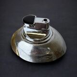 Brutalist lighter by Art3, bronze and aluminium, Spain, 1970s