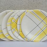 Set of 6 dessert plates model Montreal yellow Salins
