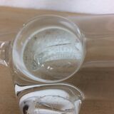 Set of 3 animal cups in vannes crystal, dogs and grasshopper
